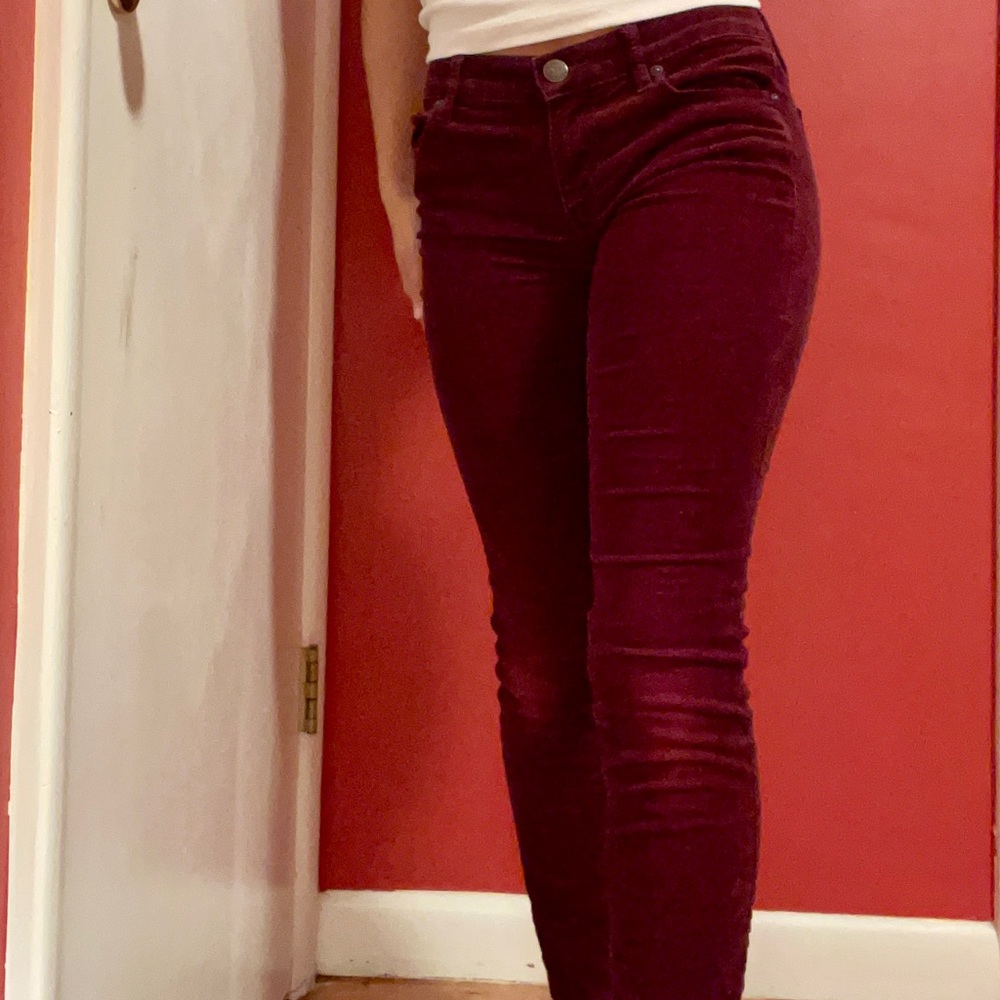 Burgundy Ann Taylor jeans